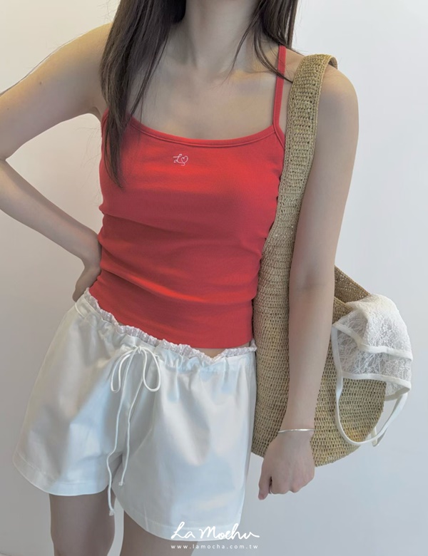 後扭結愛心刺繡BRA背心